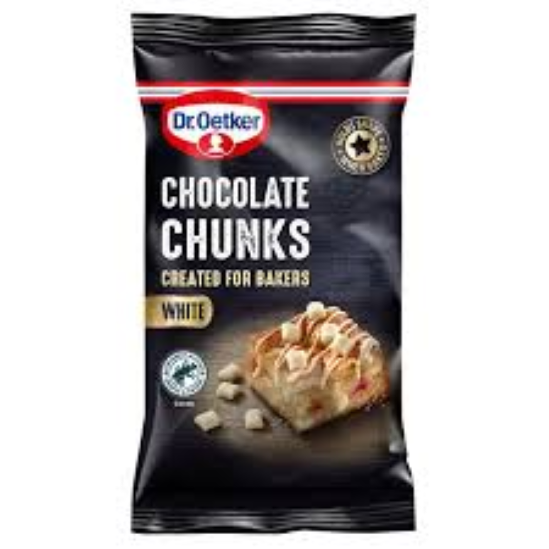 DR.OETKER CHOCOLATE CHUNKS WHITE 100G